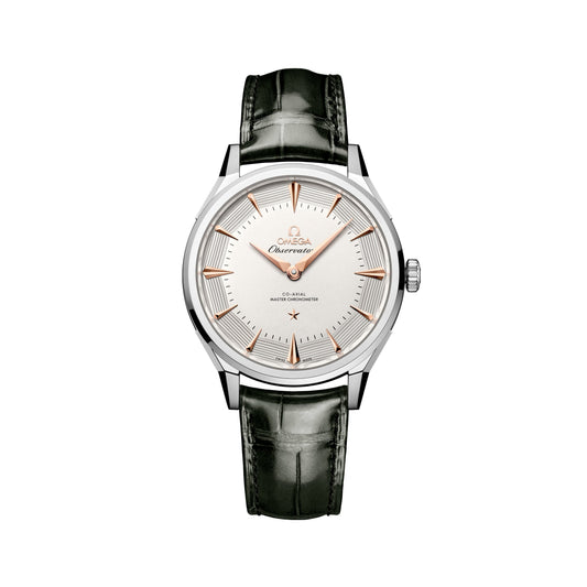 Constellation Observatory 39.4mm - White, Sedna? Gold Accents on Leather Strap