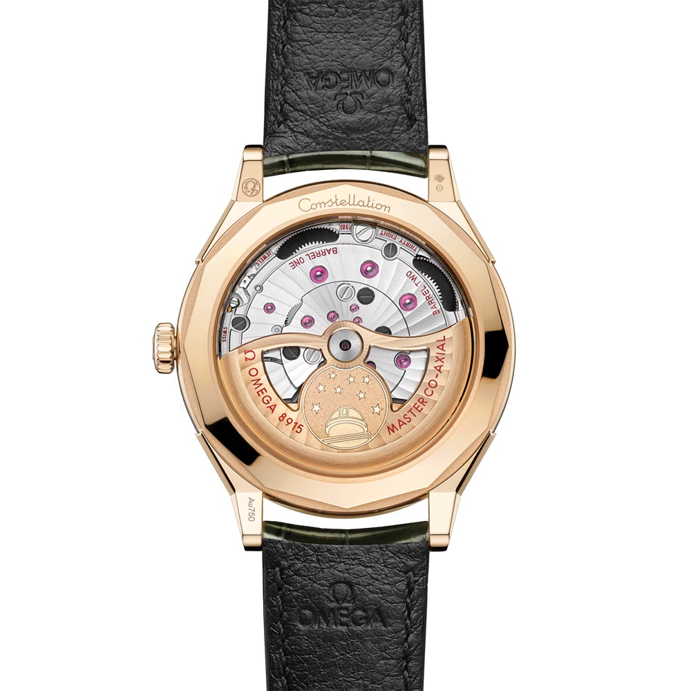Constellation Observatory Moonshine? Gold 39.4mm - Gold on Leather Strap