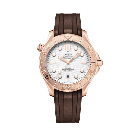 Seamaster Diver 300M Sedna? Gold 42mm - White on Rubber Strap