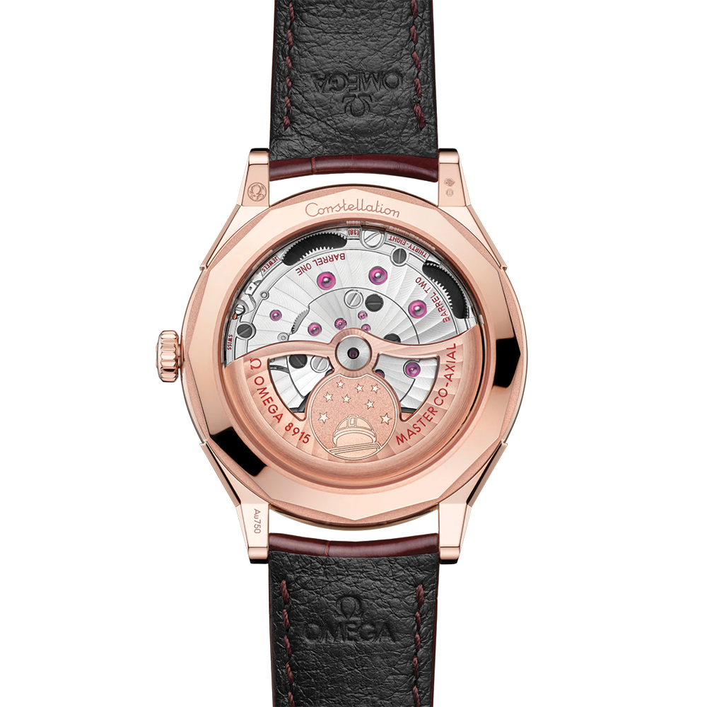 Constellation Observatory Sedna? gold 39.4mm - Pink Gold on Leather Strap