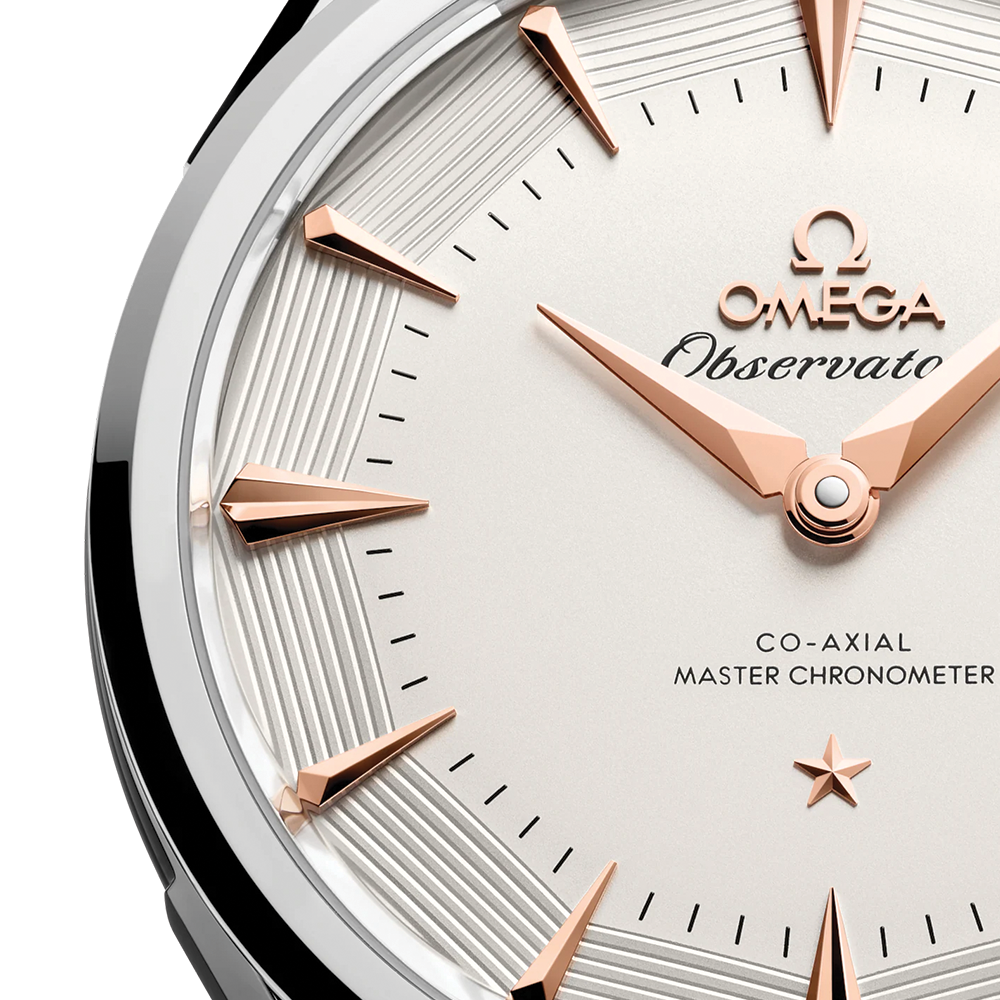 Constellation Observatory 39.4mm - White, Sedna? Gold Accents on Leather Strap