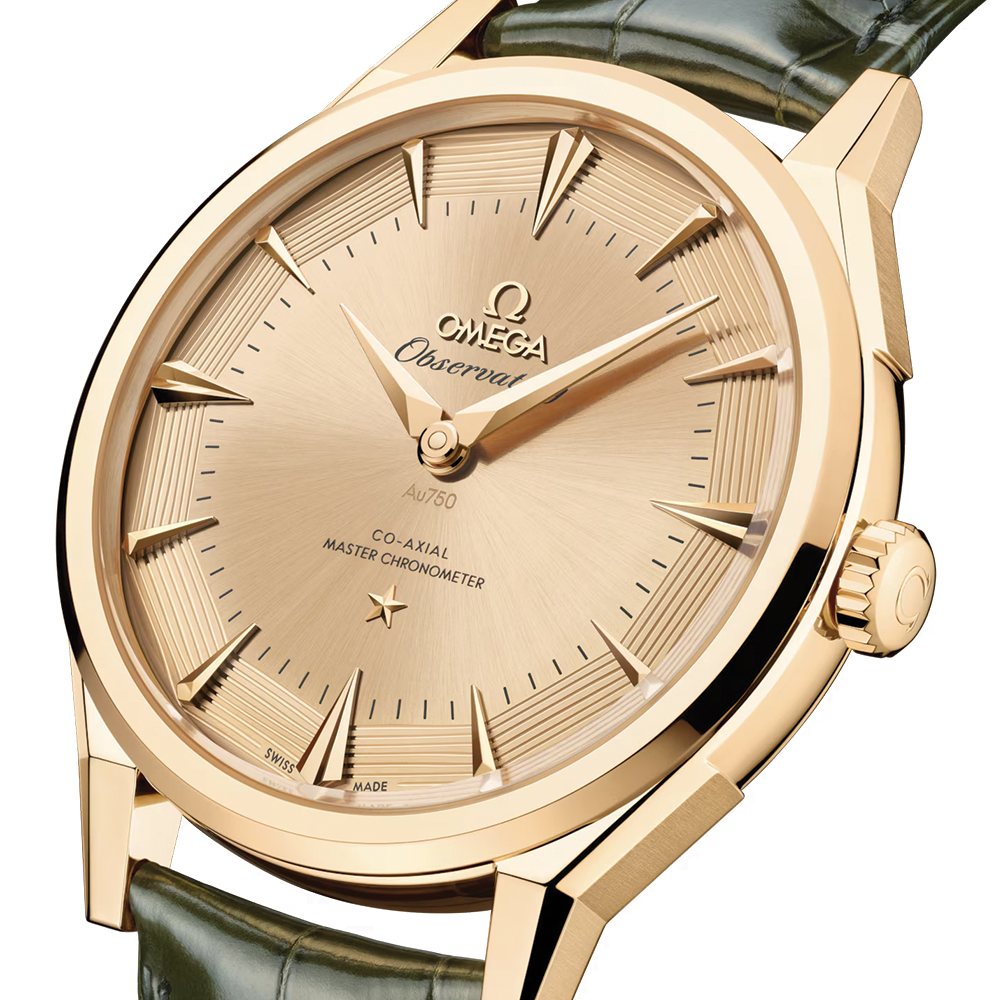 Constellation Observatory Moonshine? Gold 39.4mm - Gold on Leather Strap