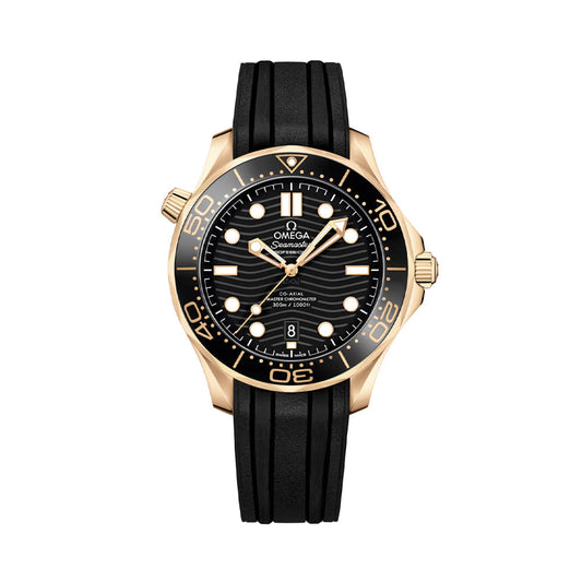 Seamaster Diver 300M Moonshine? Gold 42mm - Black on Rubber Strap