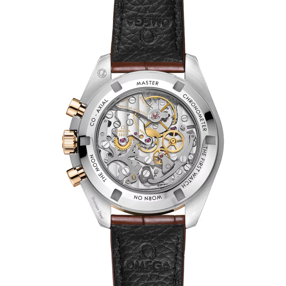 Speedmaster Moonwatch Professional Moonshine? Gold and Steel 42mm ? Silver on Leather Strap