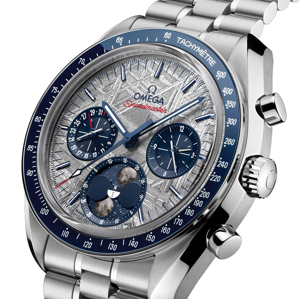 Speedmaster Moonphase Meteorite 43mm - Galvanic Grey on Bracelet