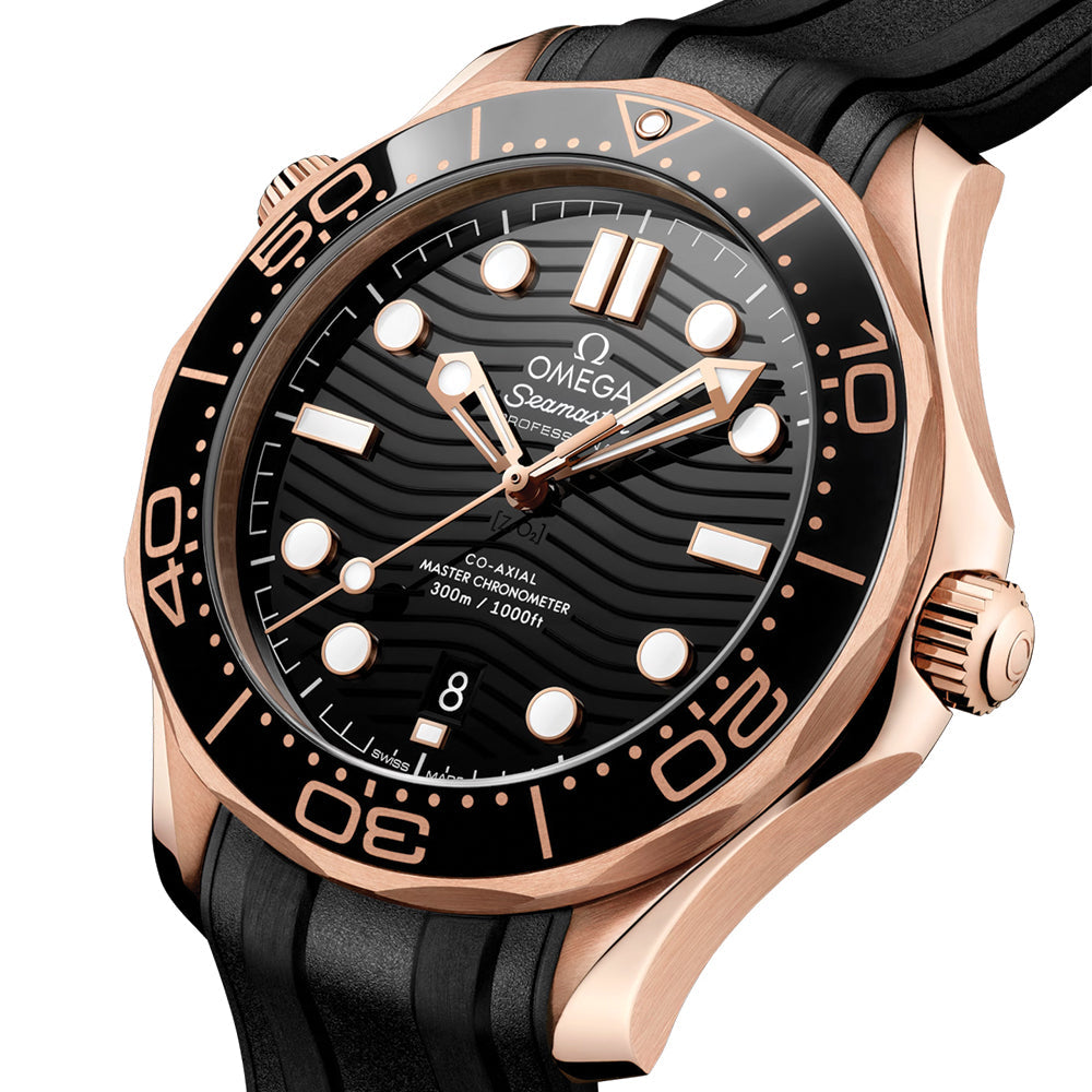Seamaster Diver 300M Sedna? Gold 42mm - Black on Rubber Strap