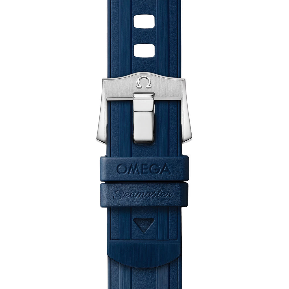 Seamaster Diver 300M Steel and Sedna? Gold 42mm - Blue on Rubber Strap