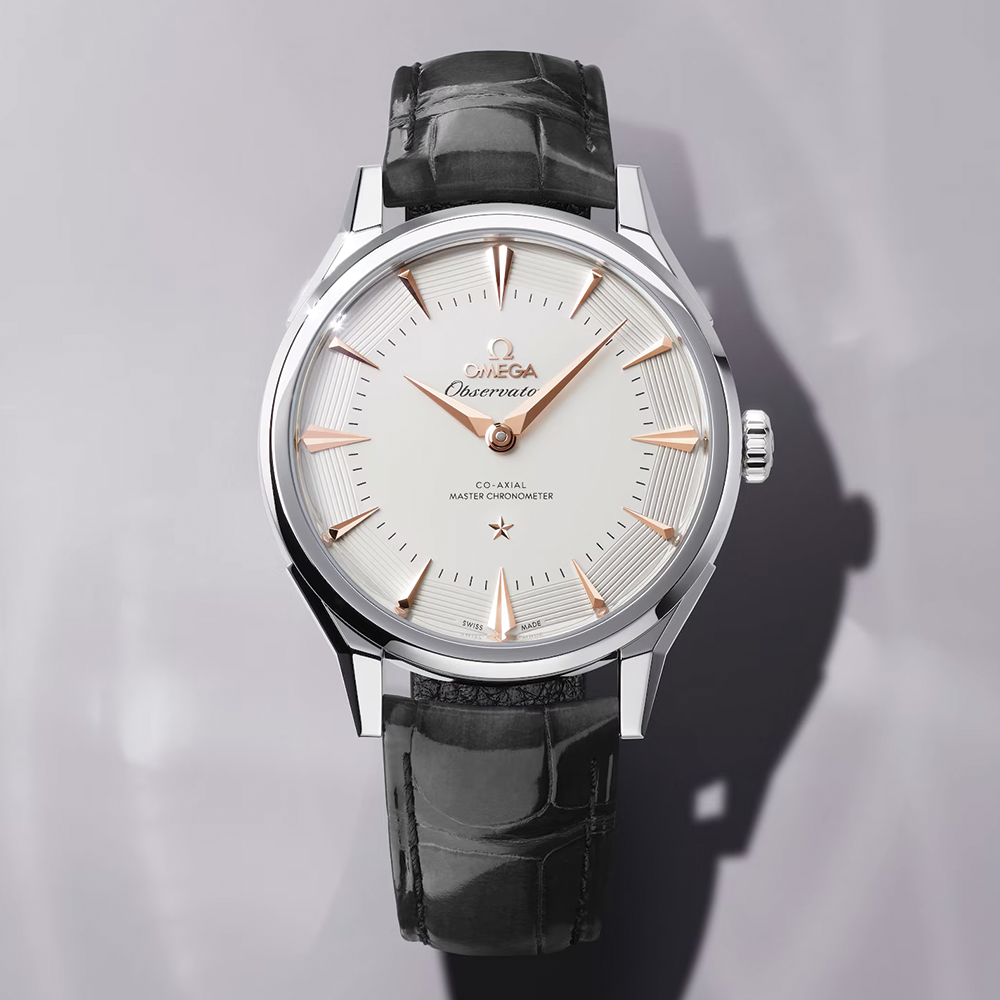 Constellation Observatory 39.4mm - White, Sedna? Gold Accents on Leather Strap