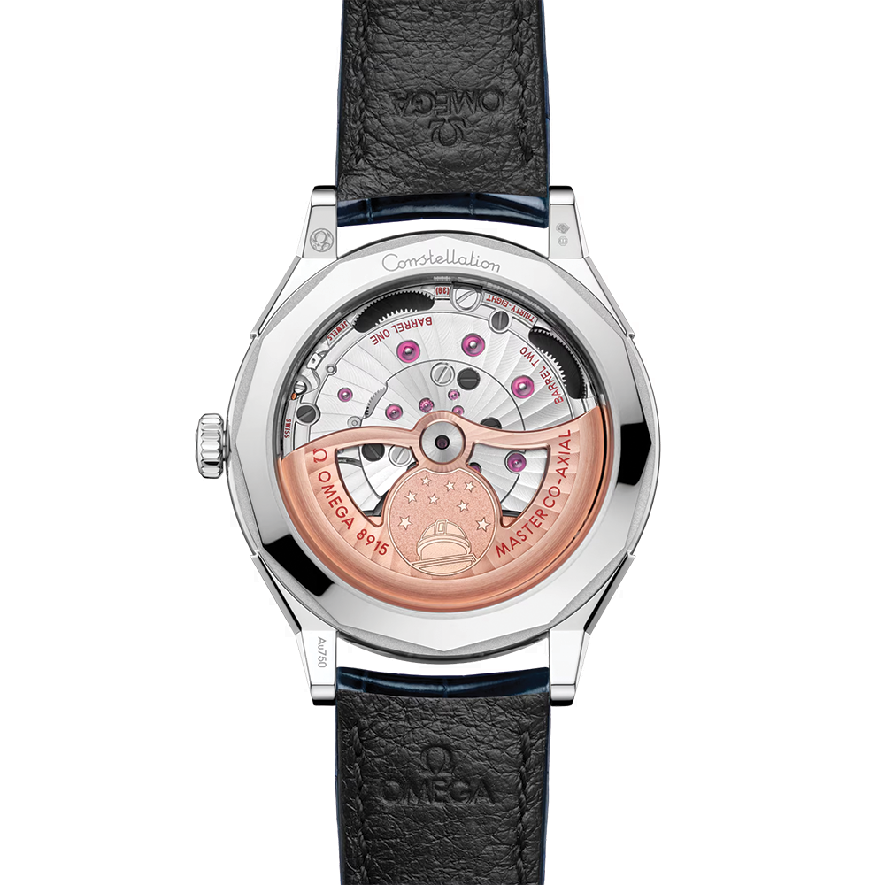 Constellation Observatory Canopus Gold? 39.4mm - Silver on Leather Strap