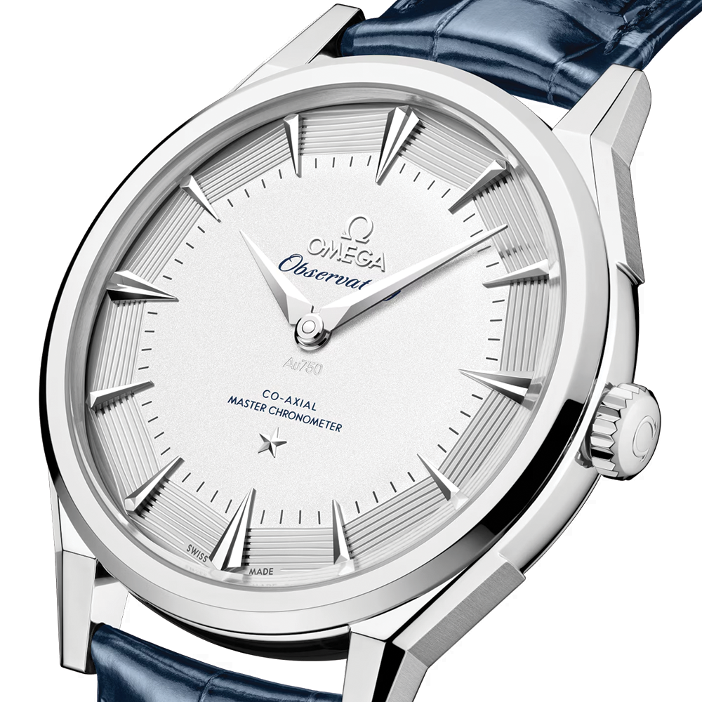 Constellation Observatory Canopus Gold? 39.4mm - Silver on Leather Strap