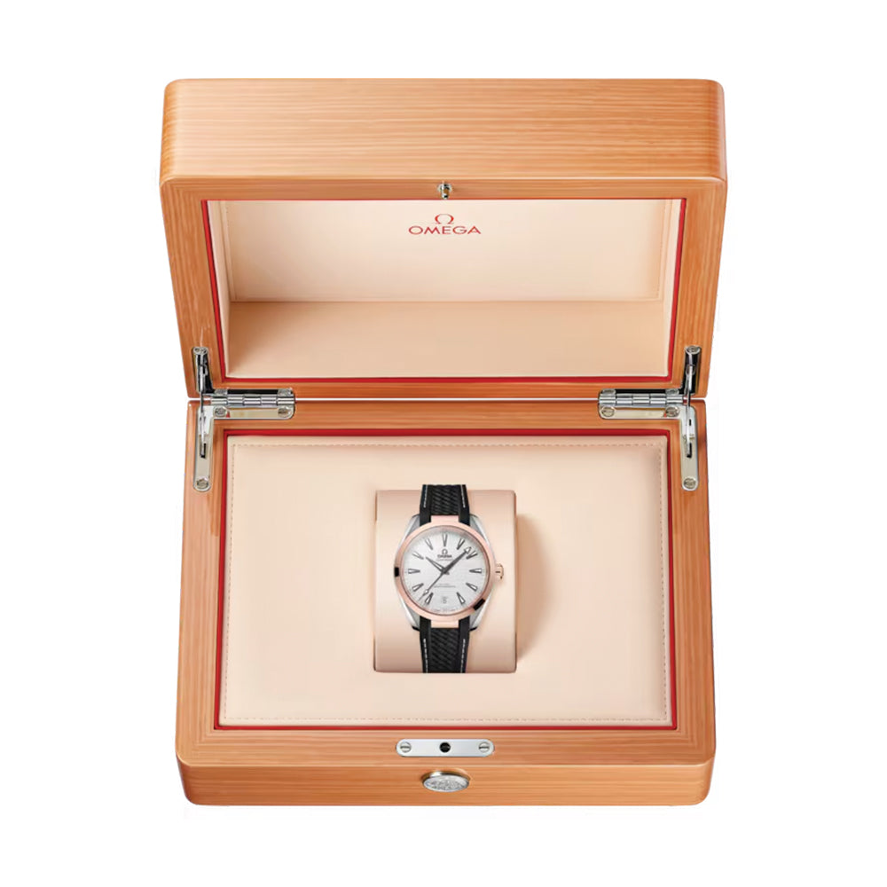 Seamaster Aqua Terra 150M Steel and Sedna? Gold 41mm - Silver on Rubber Strap
