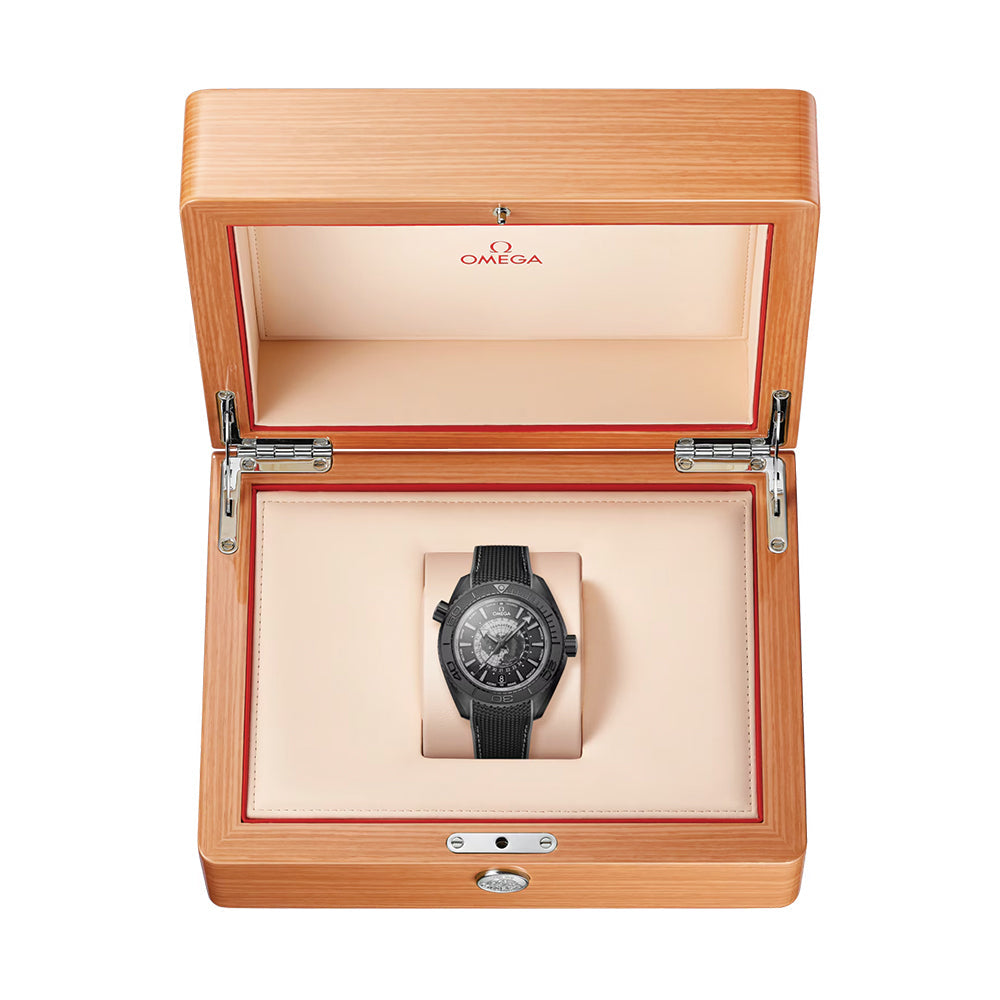Seamaster Planet Ocean 600M Black Ceramic 45.5mm - Black on Rubber Strap