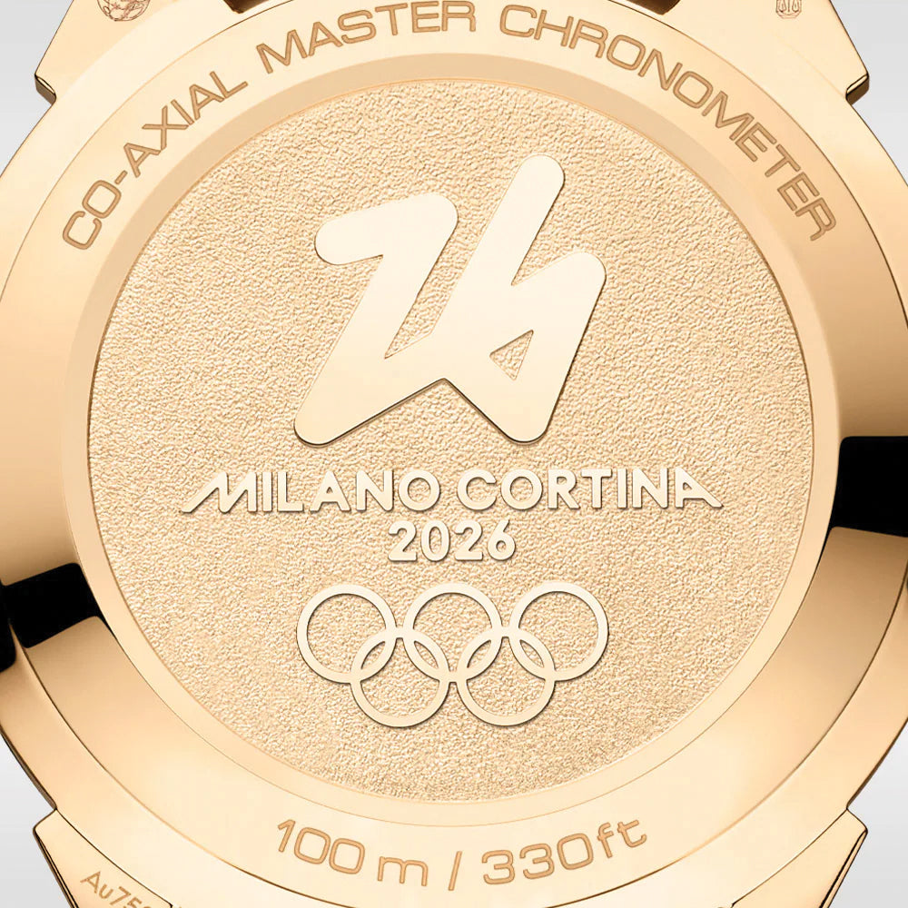 Seamaster Heritage Milano Cortina 2026 Moonshine??￠ Gold 37mm - White on Leather Strap