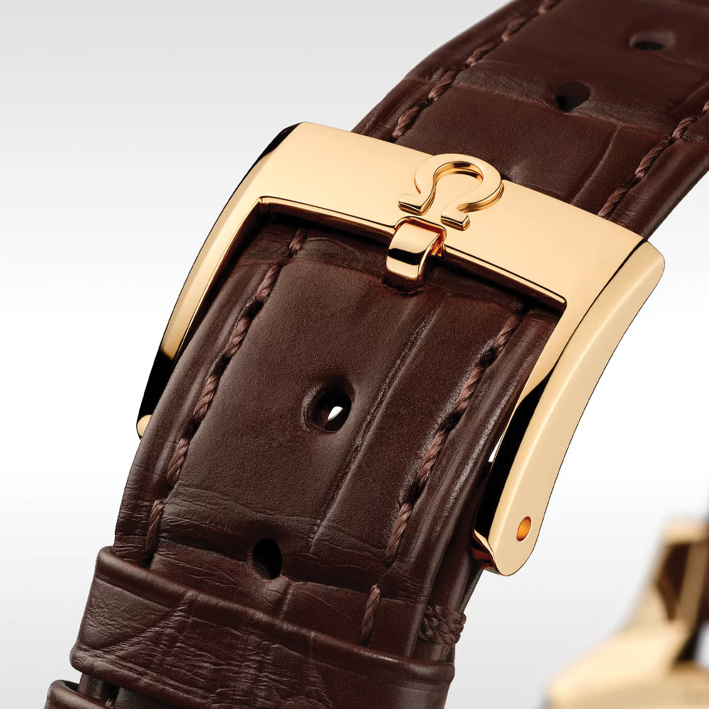 Seamaster Heritage Milano Cortina 2026 Moonshine??￠ Gold 37mm - White on Leather Strap