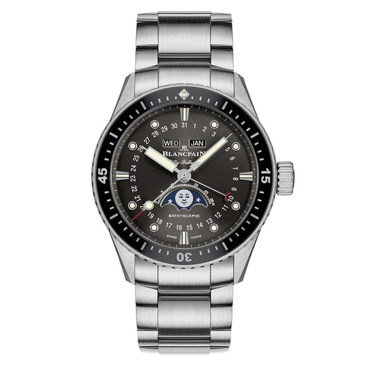 Blancpain Fifty Fathoms Bathyscaphe Quantieme Complet Calendar Phases de Lune 43mm Watch