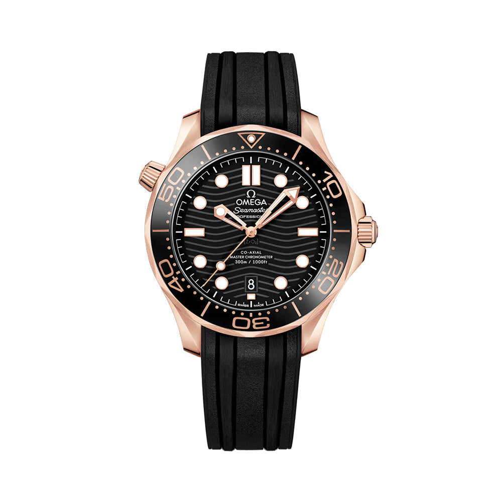Seamaster Diver 300M Sedna? Gold 42mm - Black on Rubber Strap