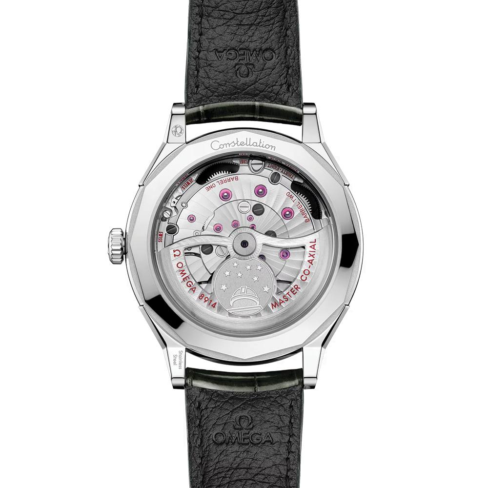 Constellation Observatory 39.4mm - White, Sedna? Gold Accents on Leather Strap