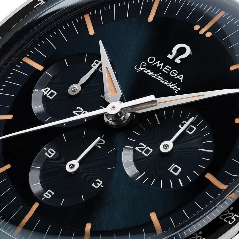 Speedmaster "First Omega in Space" - Blue on Black Leather Strap