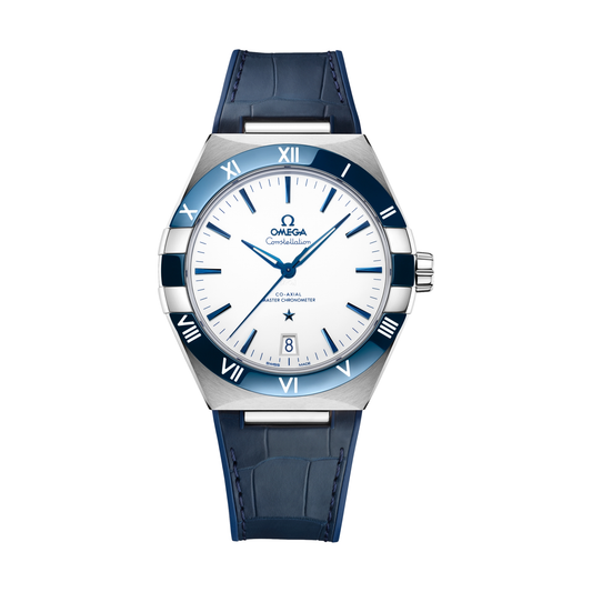 Constellation 41mm - White on Leather Strap
