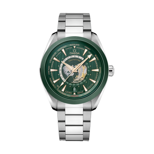 Seamaster Aqua Terra 150M GMT Worldtimer 43mm - Green on Bracelet