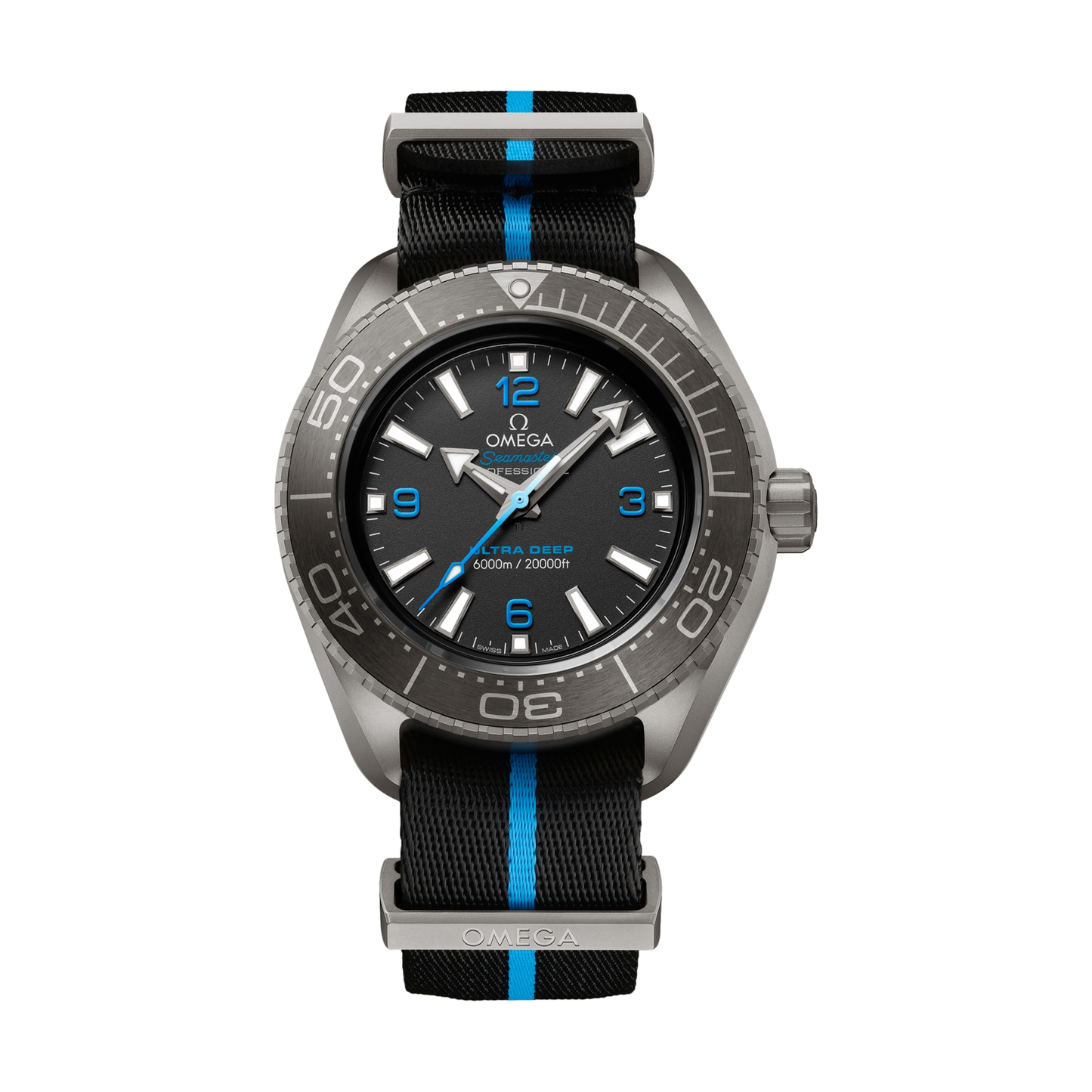 Seamaster Planet Ocean Ultra Deep 6000M 45.5mm - Black on Fabric Strap