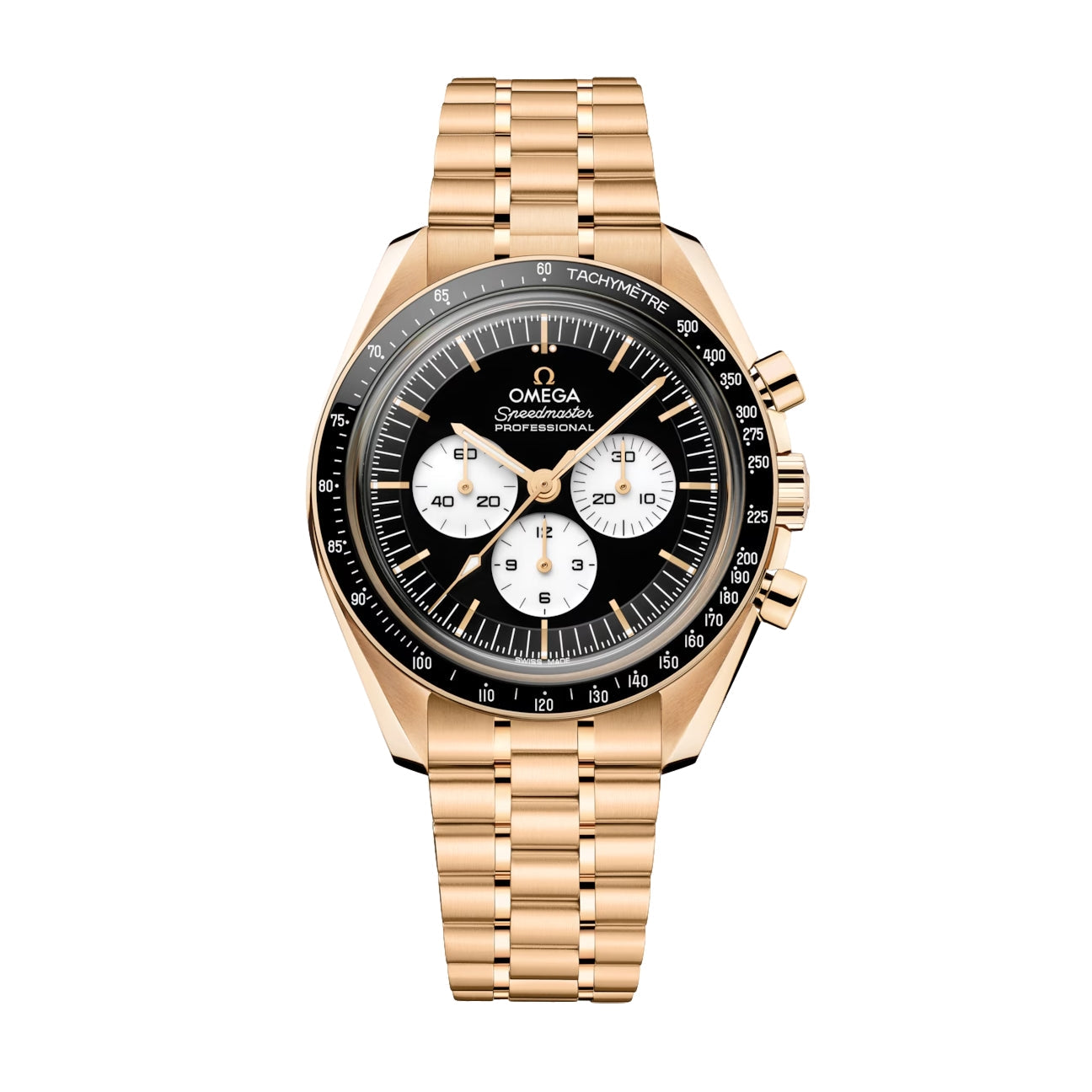 Speedmaster Moonwatch Professional 18K Moonshine? Gold "Reverse Panda" 42mm - Black on Bracelet