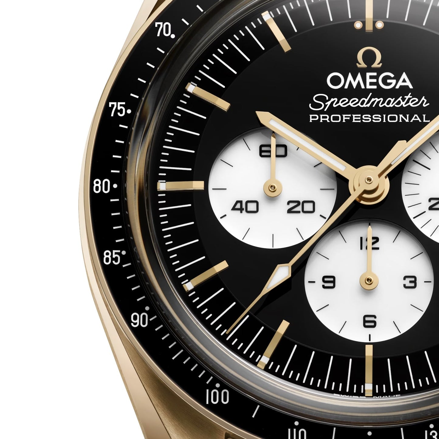 Speedmaster Moonwatch Professional 18K Moonshine? Gold "Reverse Panda" 42mm - Black on Bracelet